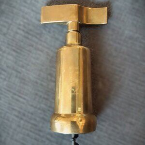 Vintage solid brass Italian corkscrew / wine bottle opener